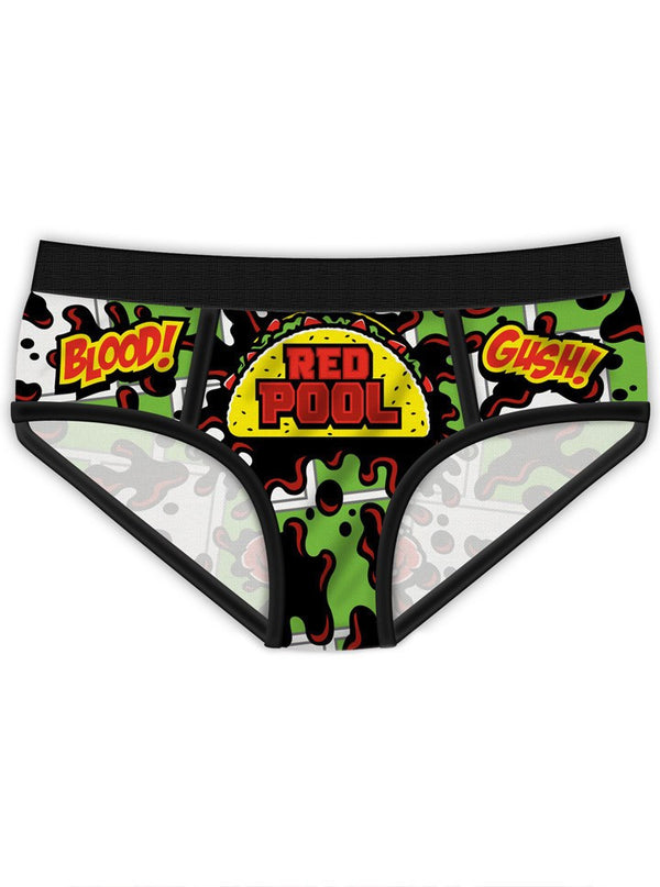 Women S Red Pool Period Panties By Harebrained Inked Shop
