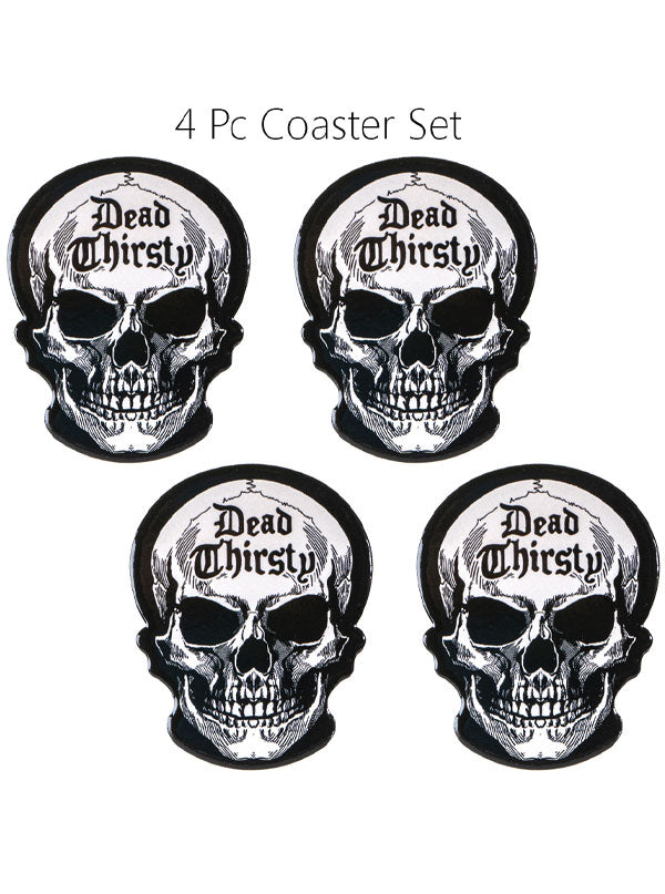 Dead Thirsty Skull Coaster Set of 4
