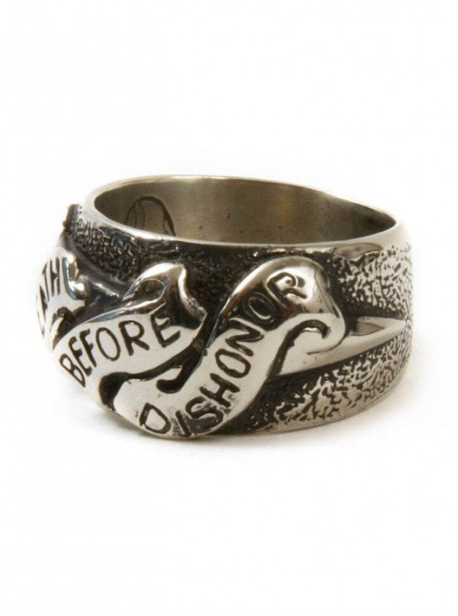Men&#39;s &quot;Death Before Dishonor&quot; Ring by Aileyan (More Options) - www.inkedshop.com
