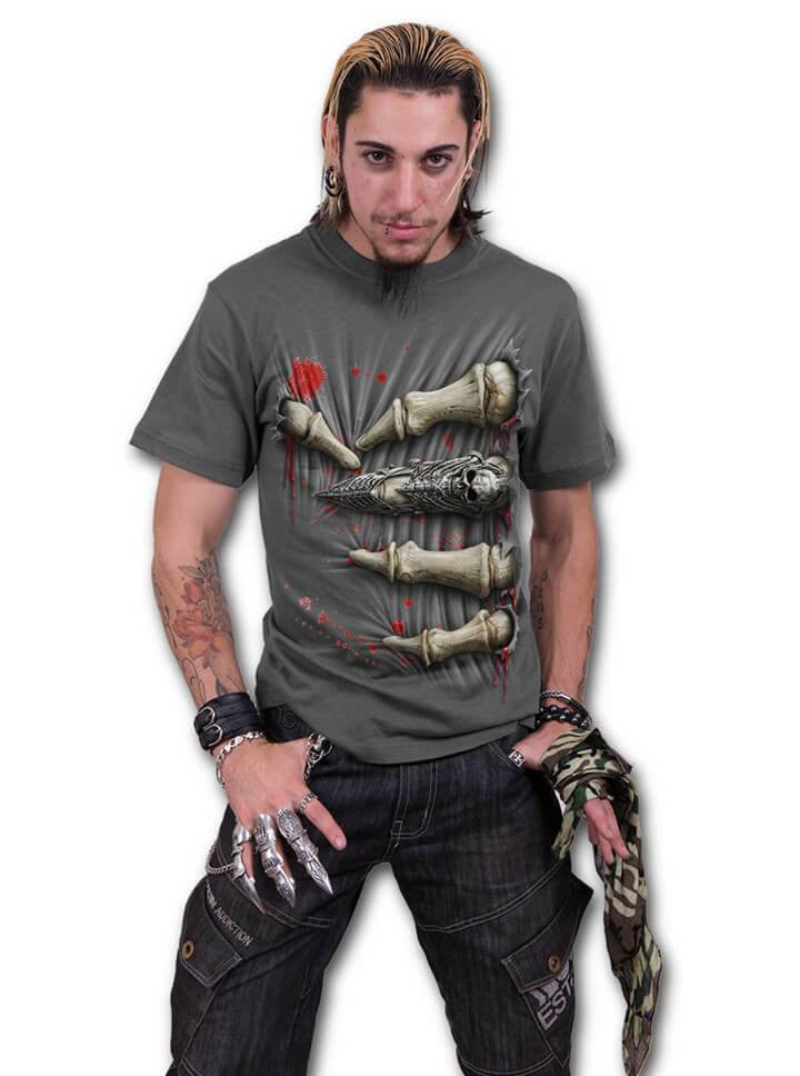 Men&#39;s &quot;Death Grip&quot; Tee by Spiral USA (Grey) - www.inkedshop.com