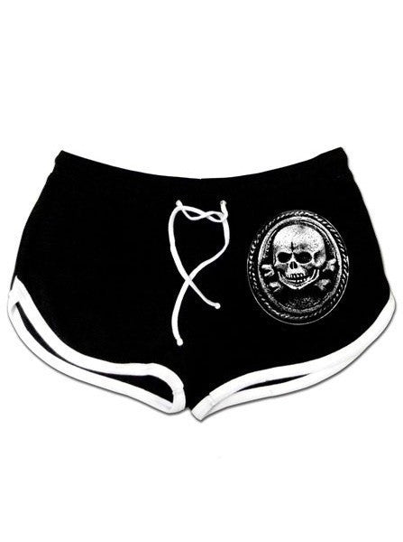 Women&#39;s &quot;Death Or Glory&quot; Shorts by Pinky Star (Black) - www.inkedshop.com
