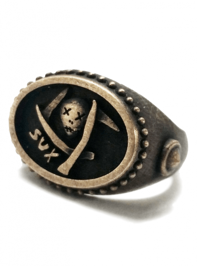 &quot;Death Sux&quot; Ring by Lor G Jewellery (Brass) - www.inkedshop.com