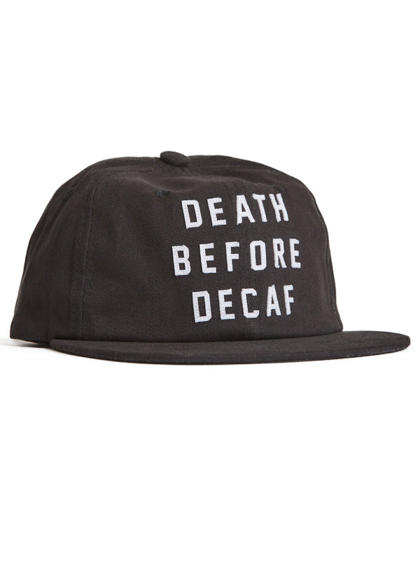 Men&#39;s Death Before Decaf Strapback Hat