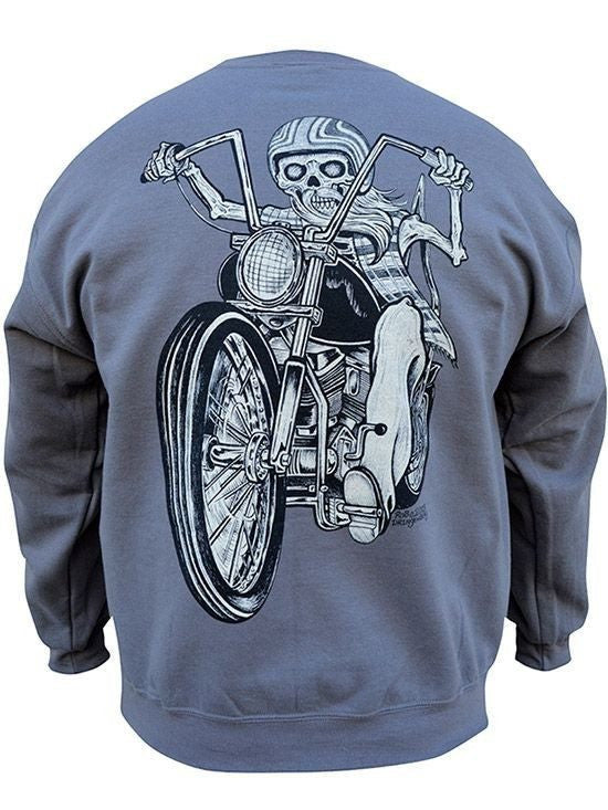 Men&#39;s &quot;Dead Rider&quot; Sweatshirt by Lowbrow Art Company (Charcoal) - www.inkedshop.com