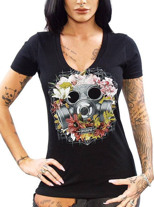 Women&#39;s Destroy Our Future V-Neck Tee