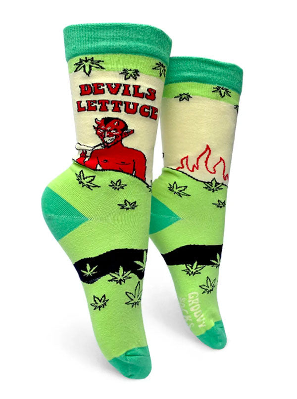 Women&#39;s Devils Lettuce Crew Socks