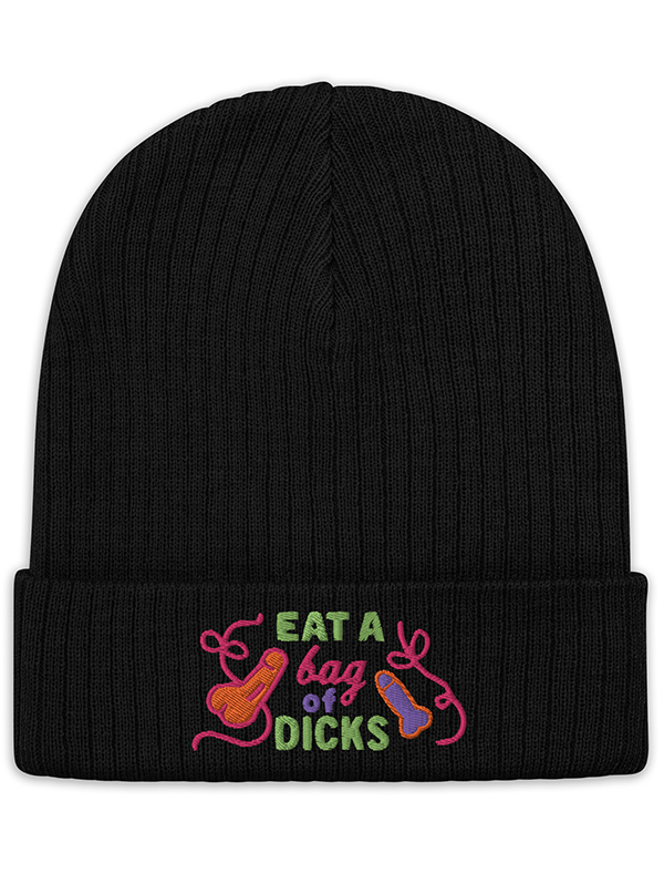 Eat a Bag of Dicks Ribbed Knit Beanie