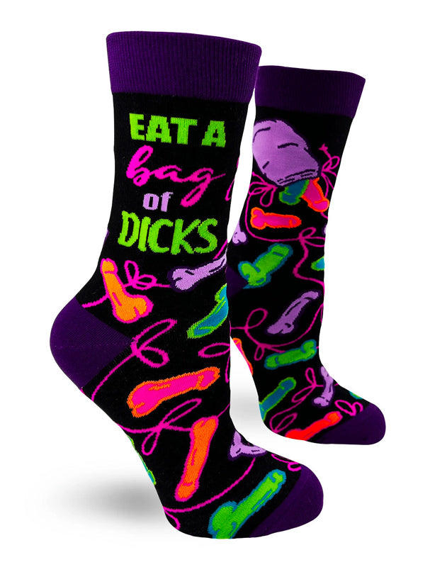 Women&#39;s Eat a Bag of Dicks Crew Socks