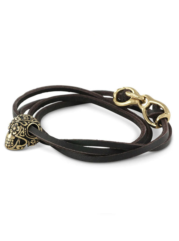 Day of the Dead Leather Bracelet