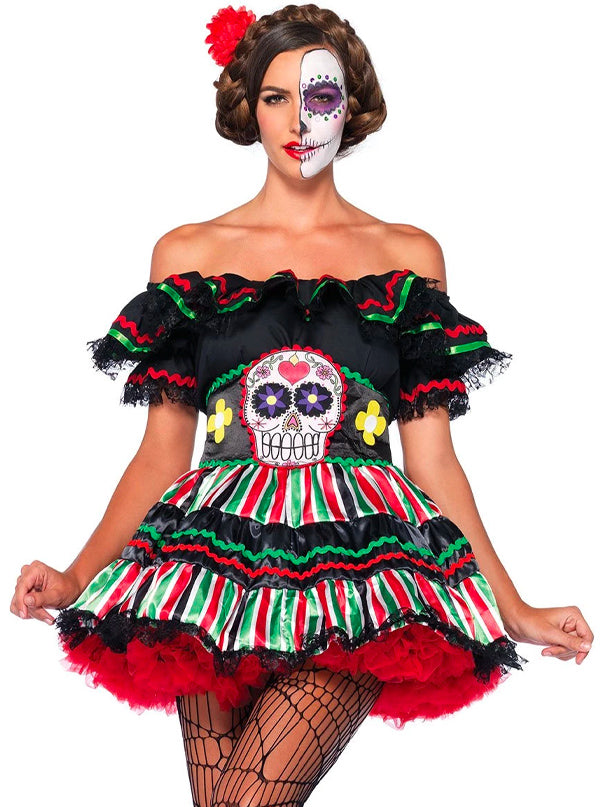 Women&#39;s Day of the Dead Doll Costume