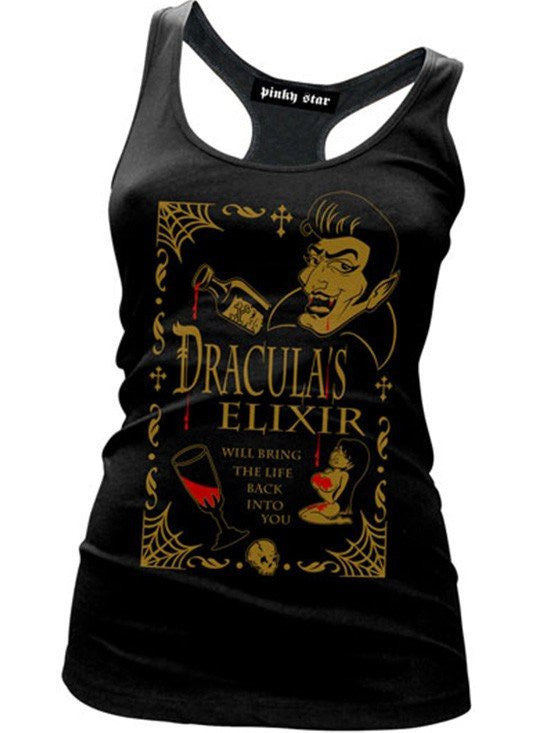 Women&#39;s &quot;Draculas Elixir&quot; Tank by Pinky Star (Black) - www.inkedshop.com