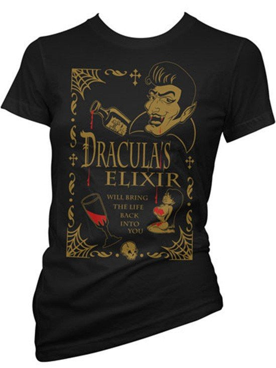 Women&#39;s &quot;Draculas Elixir&quot; Tee by Pinky Star (Black) - www.inkedshop.com