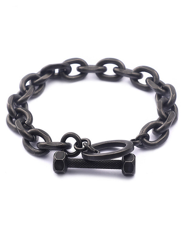 Men&#39;s Dumbell Chain Bracelet