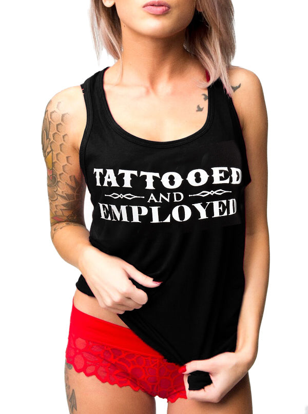 Women&#39;s Tattooed &amp; Employed Tank