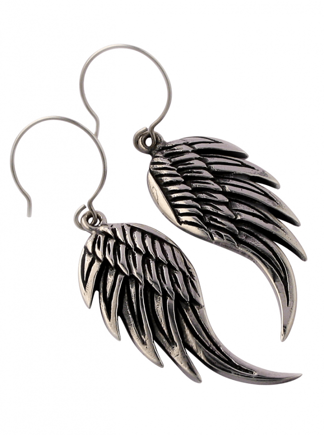 Angel Wing Earrings by Femme Metale - www.inkedshop.com