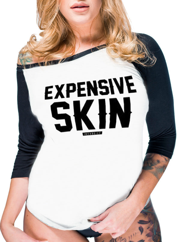 Unisex Expensive Skin Baseball Tee