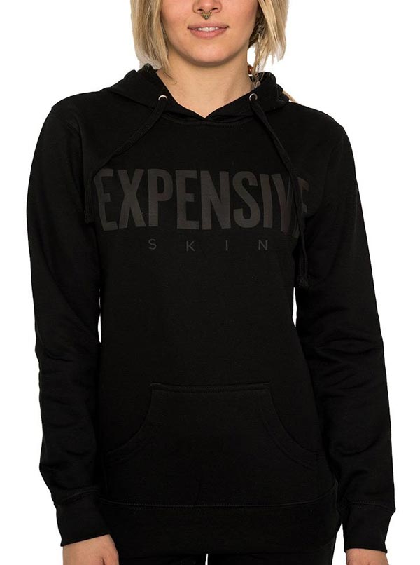 Women&#39;s Expensive Skin Puff Hoodie (Black Collection)