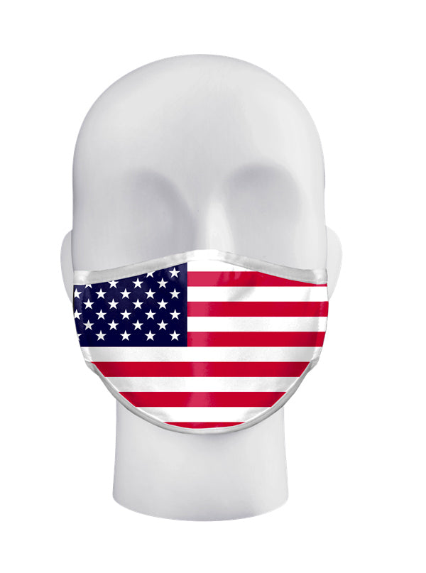 USA Flag 3-Ply Sublimated Face Mask