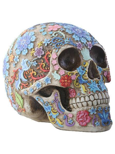&quot;Colored Floral&quot; Skull by Summit Collection - www.inkedshop.com