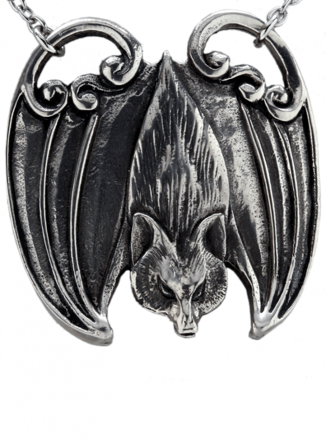&quot;Flying Fox Bat&quot; Necklace by Blue Bayer Design (Sterling Silver) - www.inkedshop.com