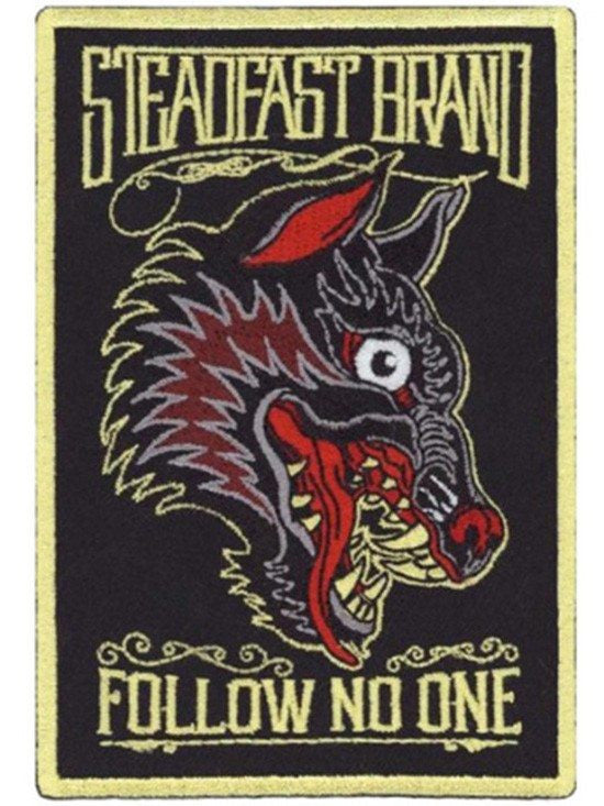 &quot;Follow No One&quot; Embroidered Patch by Steadfast Brand (Black) - www.inkedshop.com