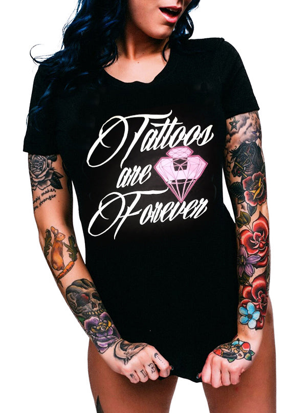 Women&#39;s Tattoos are Forever Diamond Tee