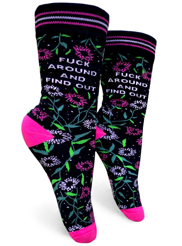Women&#39;s Fuck Around and Find Out Crew Socks