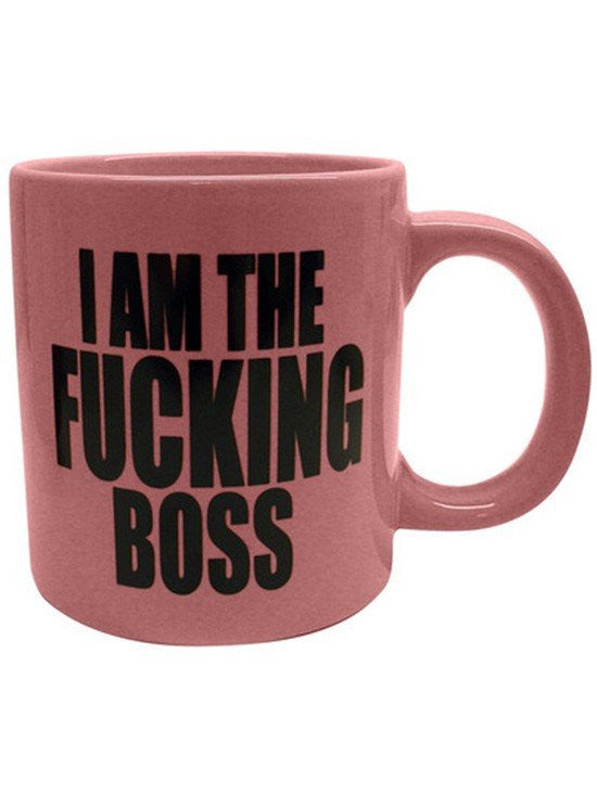 &quot;I&#39;m The Fucking Boss” Giant Mug (Pink) - www.inkedshop.com