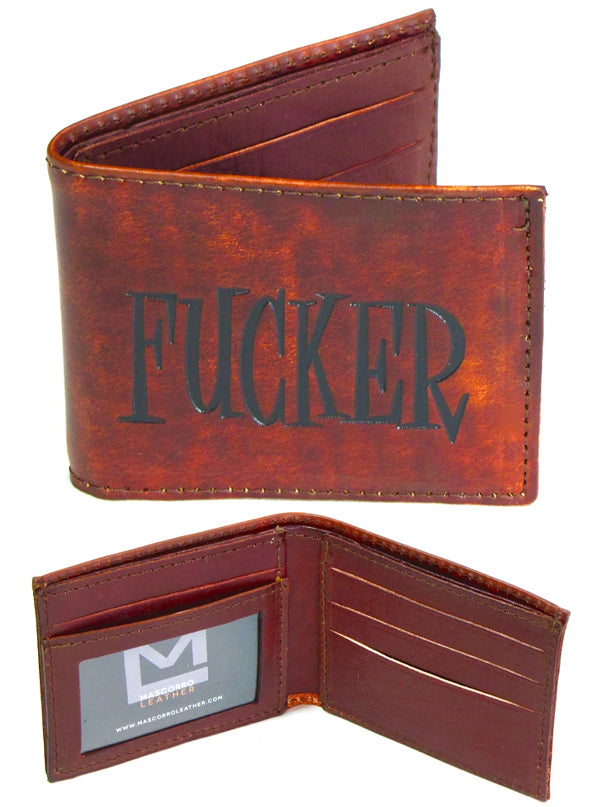 Fucker Antique Finish Slim Billfold Wallet