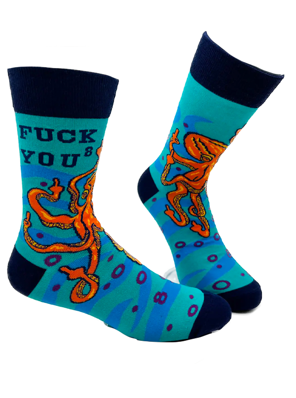 Men&#39;s Fuck You To The Eight Crew Socks