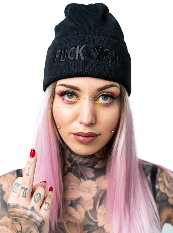 Fuck You Knit Beanie