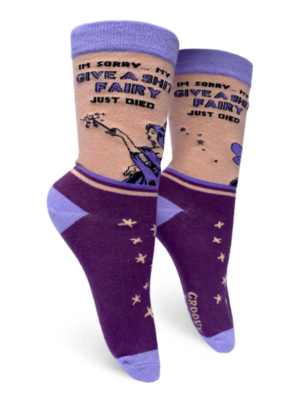 Women&#39;s Give a Shit Fairy Crew Socks