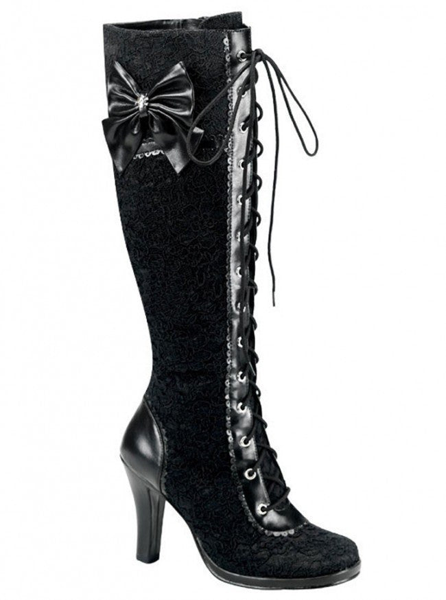 Women&#39;s &quot;Glam&quot; Vegan Boots by Demonia (Black) - www.inkedshop.com