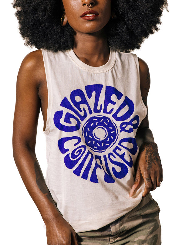 Women&#39;s Glazed and Confused Muscle Tee