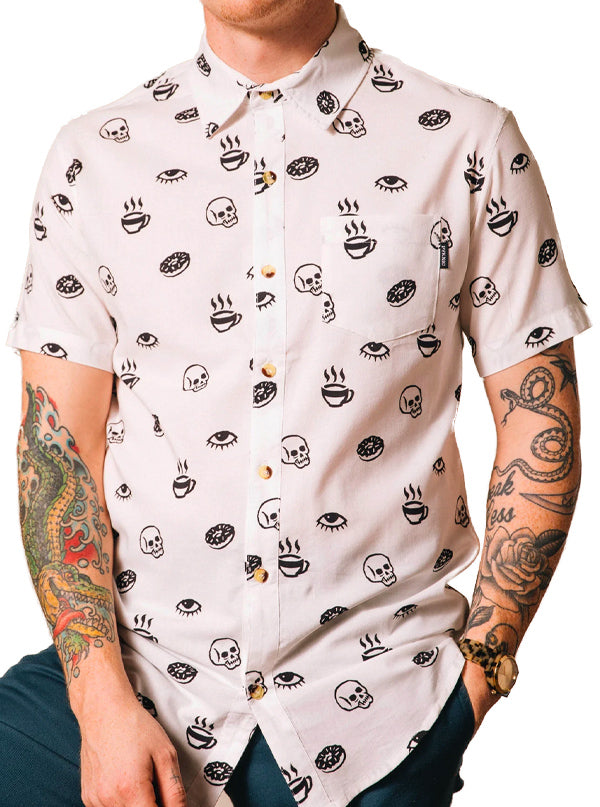 Unisex Morning Glory Button-Up