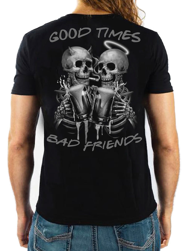 Men&#39;s Good Times Bad Friends Tee