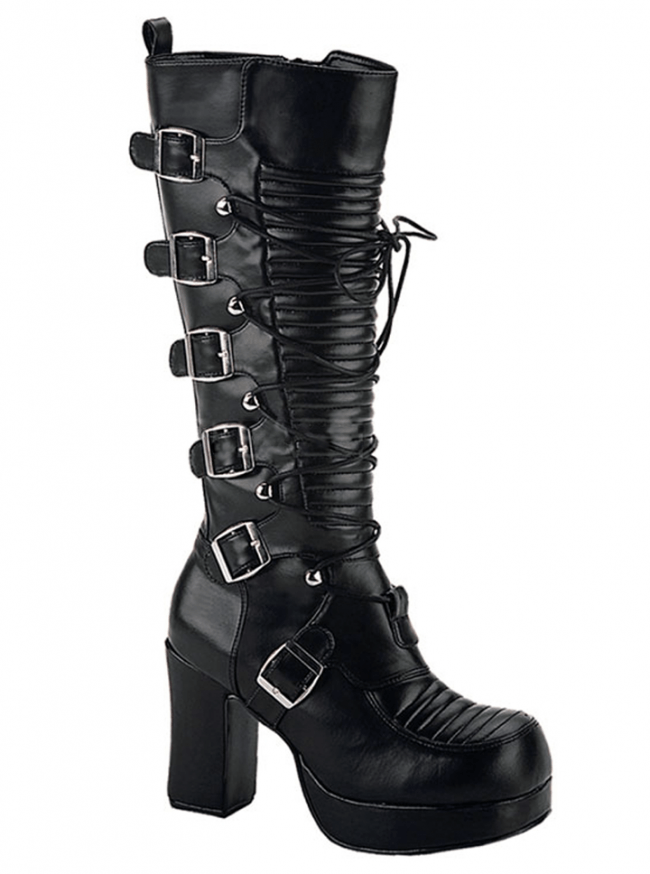 Women&#39;s &quot;Gothika&quot; Vegan Boots by Demonia (Black) - www.inkedshop.com