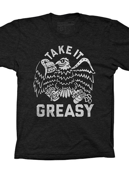 Men&#39;s &quot;Take It Greasy&quot; Tee by Pyknic (Black) - www.inkedshop.com