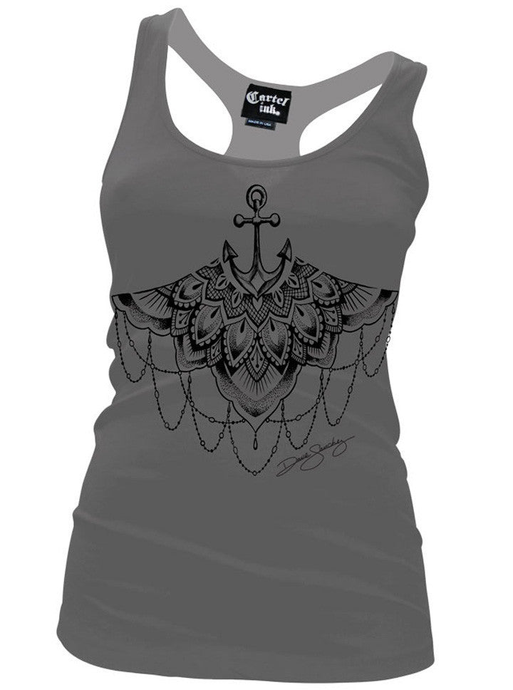 Women&#39;s &quot;Gypsy Anchor&quot; Racerback Tank by Cartel Ink (Multiple Colors) - www.inkedshop.com