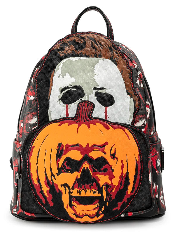 Halloween Michael Myers Pumpkin Mini Backpack