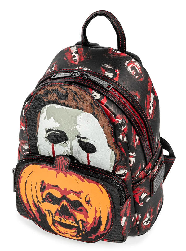 Halloween Michael Myers Pumpkin Mini Backpack