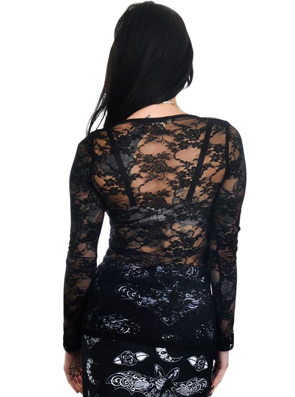 Women&#39;s Hand In The Moon Kelly Lace Back Top