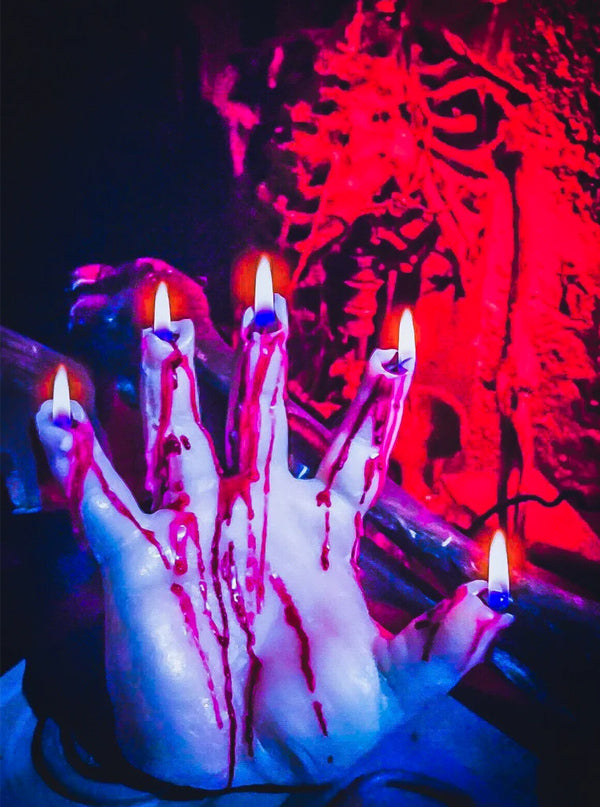 Bleeding Hand Candle