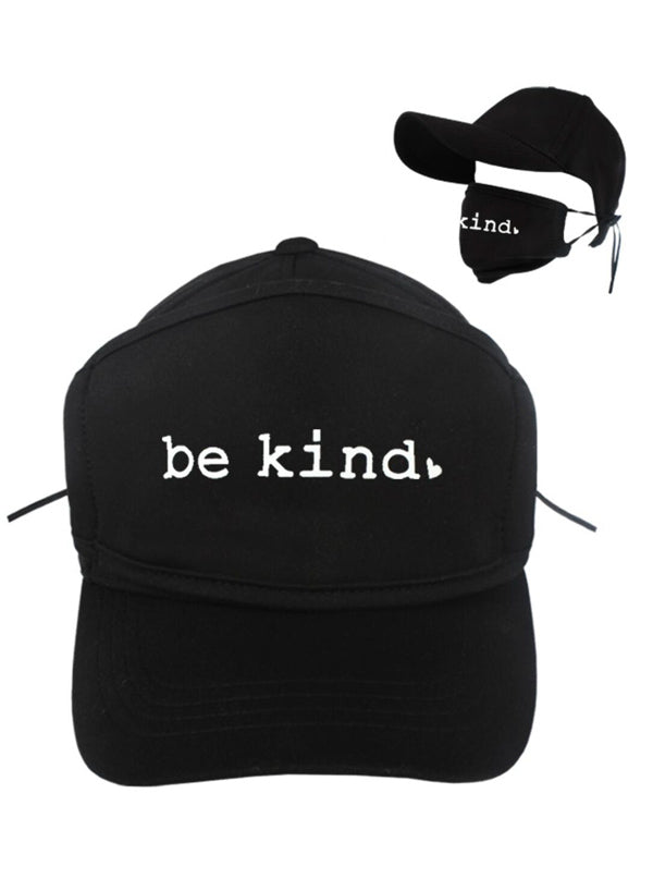 Be Kind Baseball Hat with Face Mask