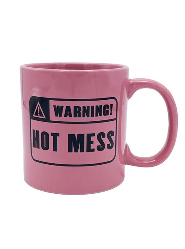 Giant Warning: Hot Mess Mug