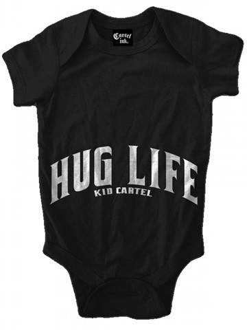 Infant&#39;s &quot;Hug Life&quot; Onesie by Cartel Ink (Black) - www.inkedshop.com