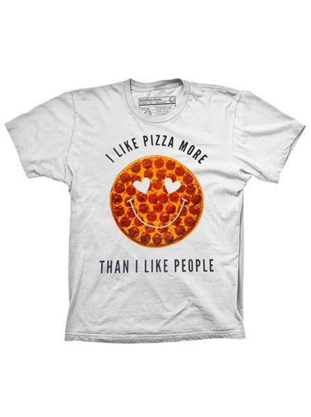 Men&#39;s &quot;Pizza &gt; People&quot; Tee by Pyknic (White) - www.inkedshop.com