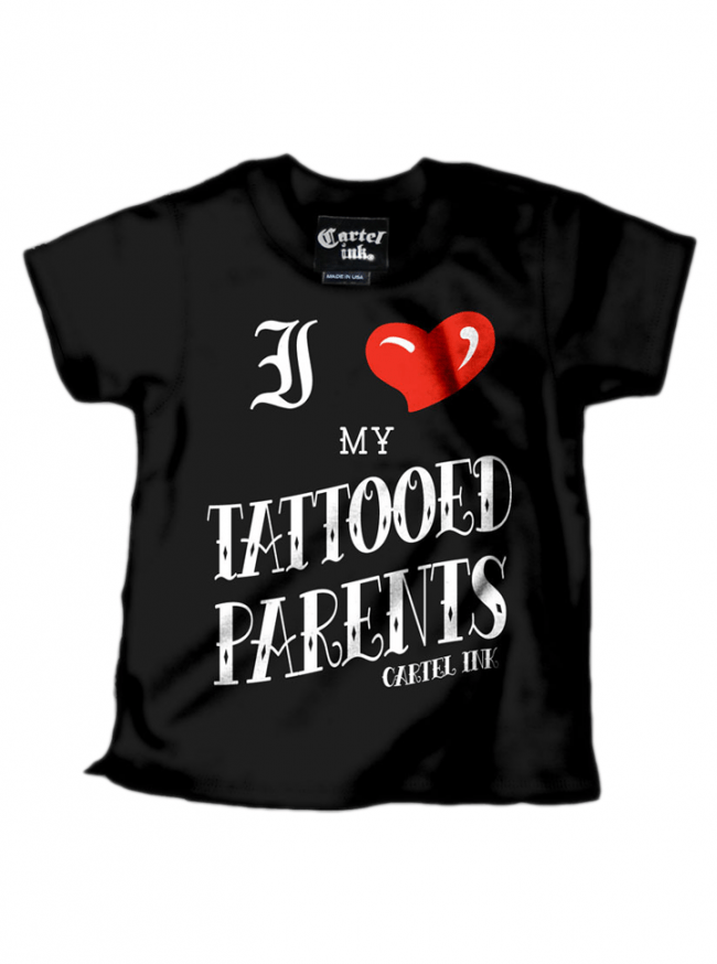 Kid&#39;s &quot;I Love My Tattooed Parents&quot; Tee by Cartel Ink - InkedShop - 1