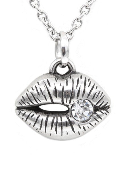 Women&#39;s &quot;Icy Lips&quot; Petite Necklace by Controse (Silver) - www.inkedshop.com