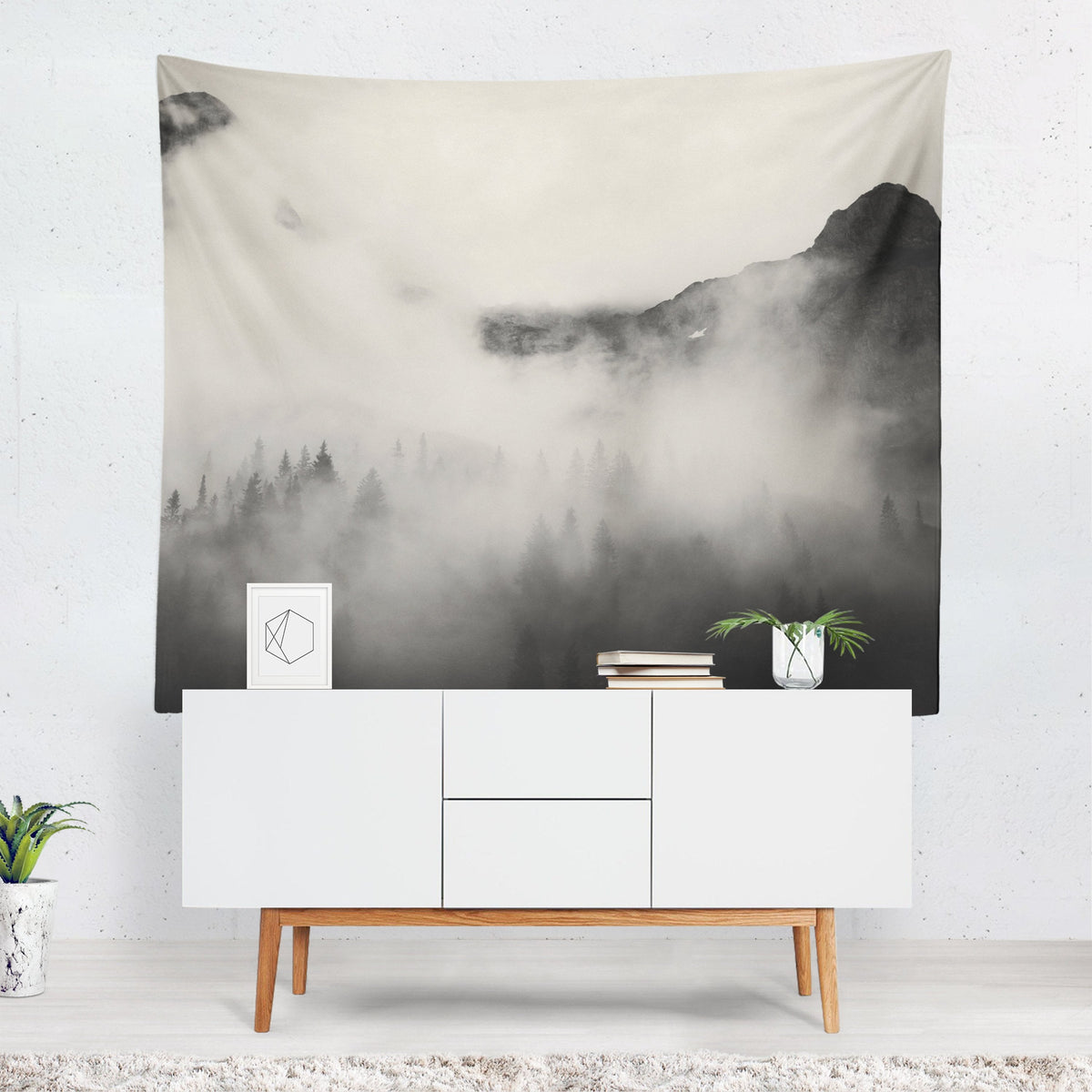Foggy Mountain Tapestry